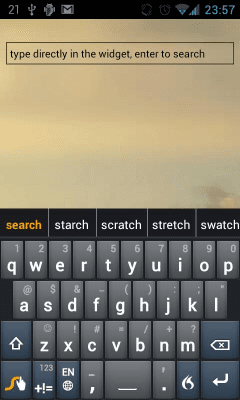 Screenshot of the application Simple Search Widget - #2