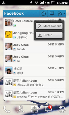 Screenshot of the application GO FBWidget - #2