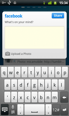 Screenshot of the application GO FBWidget - #5