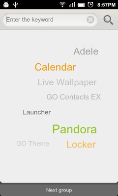 Screenshot of the application GO Search Widget - #2
