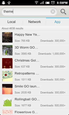 Screenshot of the application GO Search Widget - #5