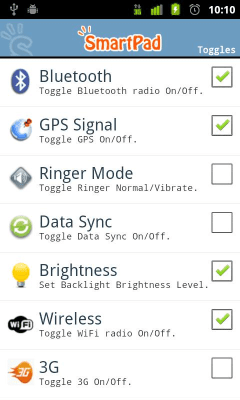 Screenshot of the application SmartPad Lite - #4