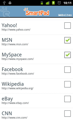 Screenshot of the application SmartPad Lite - #5