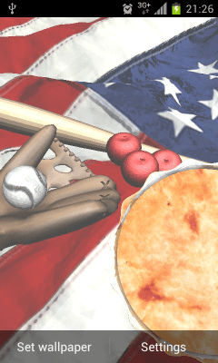 Screenshot of the application American Flag Apple Pie 3D LWP - #2