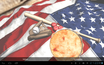 Screenshot of the application American Flag Apple Pie 3D LWP - #4