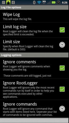 Screenshot of the application Root Logger - #3