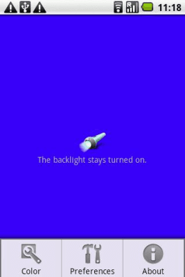 Screenshot of the application OI Flashlight - #2