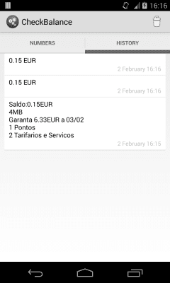Screenshot of the application CheckBalance Widget - #4