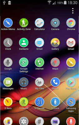 Screenshot of the application Galaxy Icon Themer *ROOT* - #4