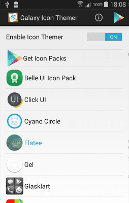 Screenshot of the application Galaxy Icon Themer *ROOT* - #5