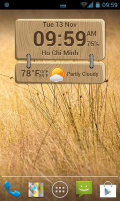 Screenshot of the application Beautiful Clock Widgets - #3