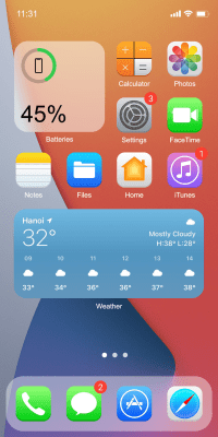 Screenshot of the application Phone 13 Launcher, OS 15 - #2