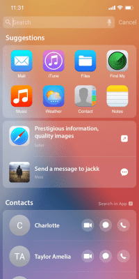 Screenshot of the application Phone 13 Launcher, OS 15 - #5