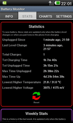 Screenshot of the application Battery Monitor Widget - #5