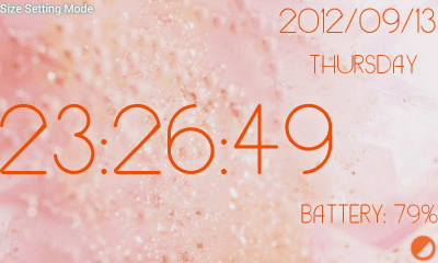 Screenshot of the application Cute clock battery Free - #3