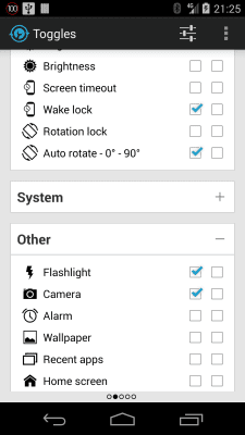 Screenshot of the application Notification Toggle - #2