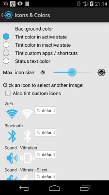 Screenshot of the application Notification Toggle - #3