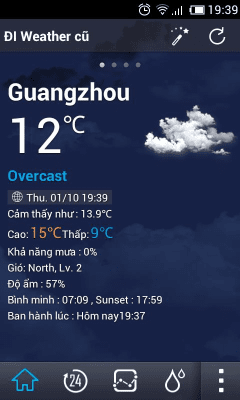 Screenshot of the application Vietnamese Language GOWeather - #2