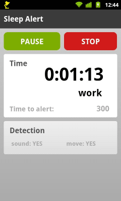 Screenshot of the application Sleep alarm - #2