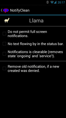 Screenshot of the application NotifyClean - #5
