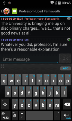 Screenshot of the application yaxim - Jabber/XMPP client - #2