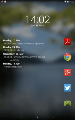 Screenshot of the application j4velin Simple Calendar Widget - #7