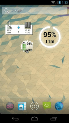 Screenshot of the application Battery Widget (LITE) - #11
