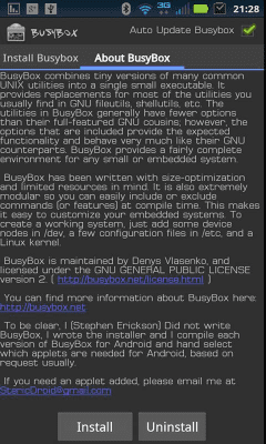 Screenshot of the application BusyBox - #1