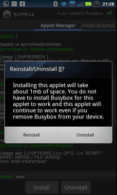 Screenshot of the application BusyBox - #3