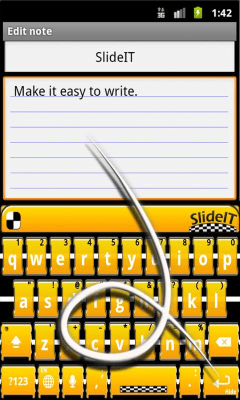 Screenshot of the application SlideIT Yellow Taxi Skin - #2