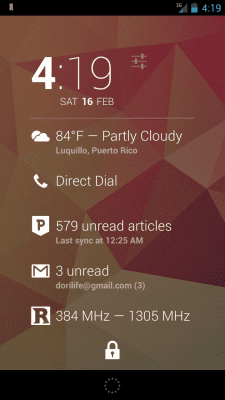 Screenshot of the application DashClock Dial Extension - #2