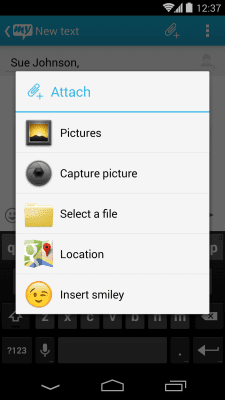 Screenshot of the application mysms – GPS Location Sharing - #4