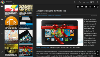 Screenshot of the application Tiny Tiny RSS | News+ - #11