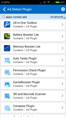 Screenshot of the application Ad Detect Plugin - #6