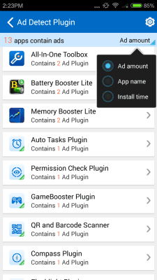 Screenshot of the application Ad Detect Plugin - #7