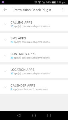 Screenshot of the application Permission Check Plugin - #4