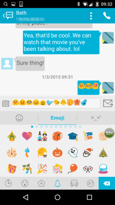 Screenshot of the application Handcent Emoji - #5
