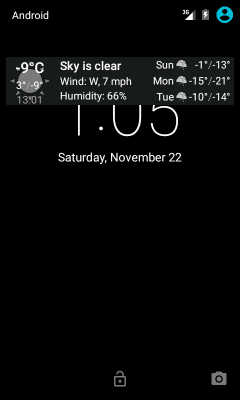 Screenshot of the application WNS: White text - #3