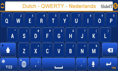 Screenshot of the application SlideIT Dutch QWERTY Pack - #3