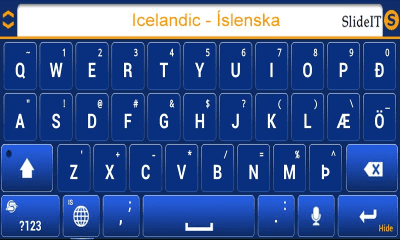 Screenshot of the application SlideIT Icelandic Pack - #3