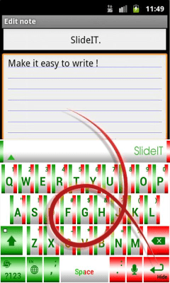 Screenshot of the application SlideIT Italy Skin - #2