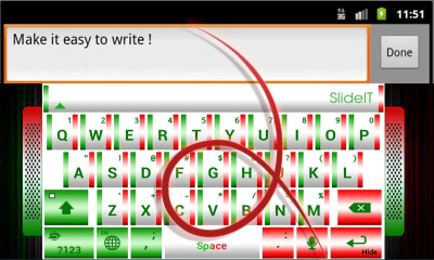 Screenshot of the application SlideIT Italy Skin - #3