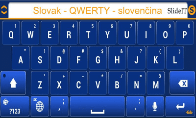 Screenshot of the application SlideIT Slovak QWERTY Pack - #3