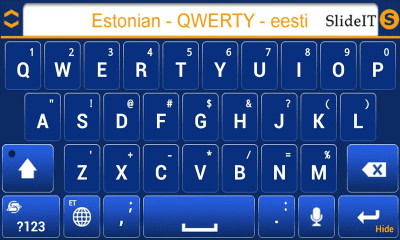 Screenshot of the application SlideIT Estonian QWERTY pack - #3
