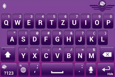 Screenshot of the application SlideIT Slovenian QWERTZ Pack - #4
