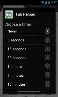 Screenshot of the application Dolphin Tab Reload - #2