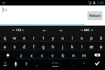 Screenshot of the application Danish for AnySoftKeyboard - #2
