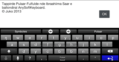 Screenshot of the application Fulah Language Pack - #2
