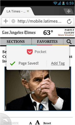 Screenshot of the application Pocket for Dolphin - #3