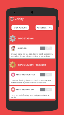 Screenshot of the application Voicify - Voice actions - #2